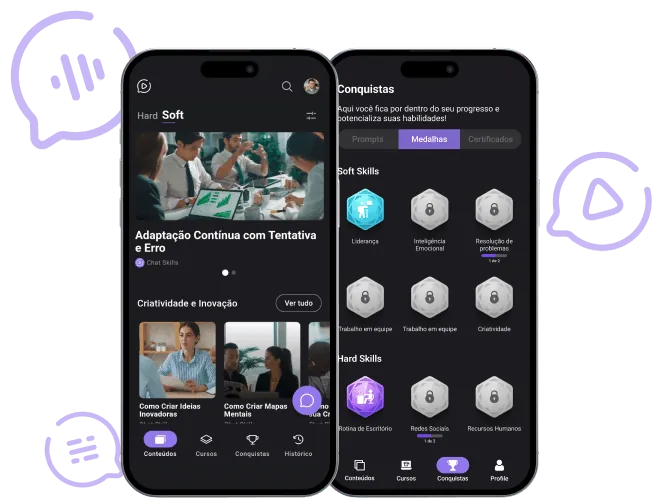 Telas do projeto ChatSkills